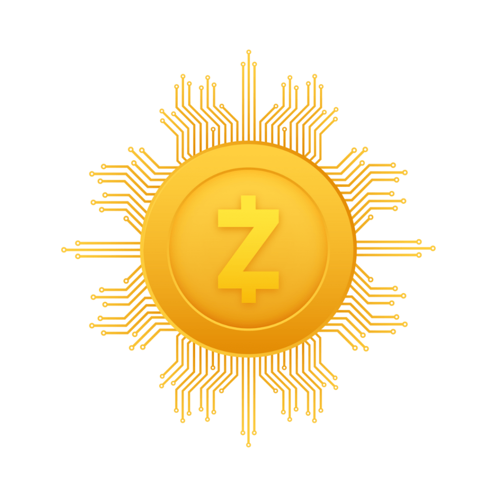 Z cash exchange. Crypto currency finance concept. Technology